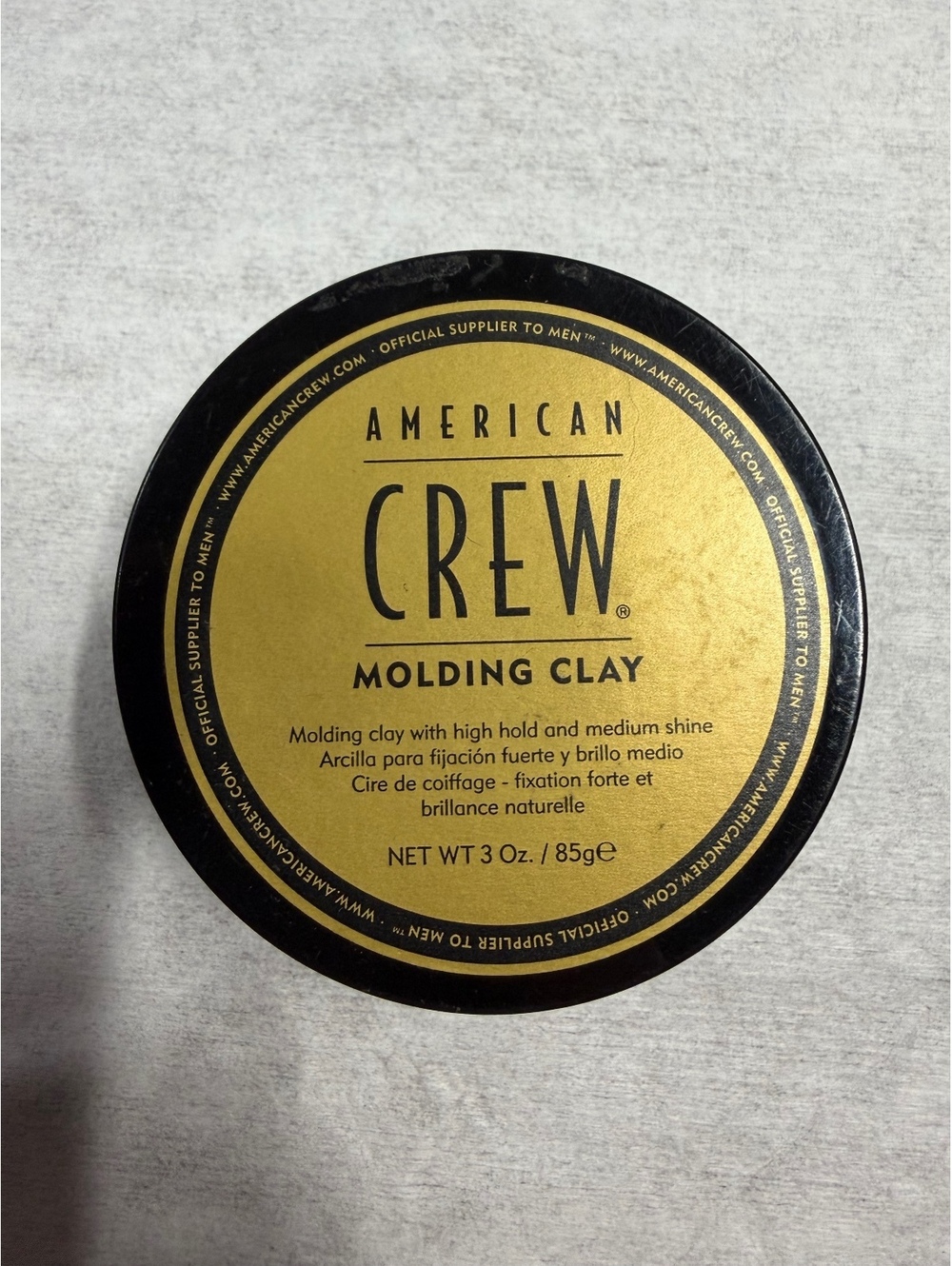 American Crew Molding Clay 3 Oz High Hold Medium Shine Hair Styling Clay